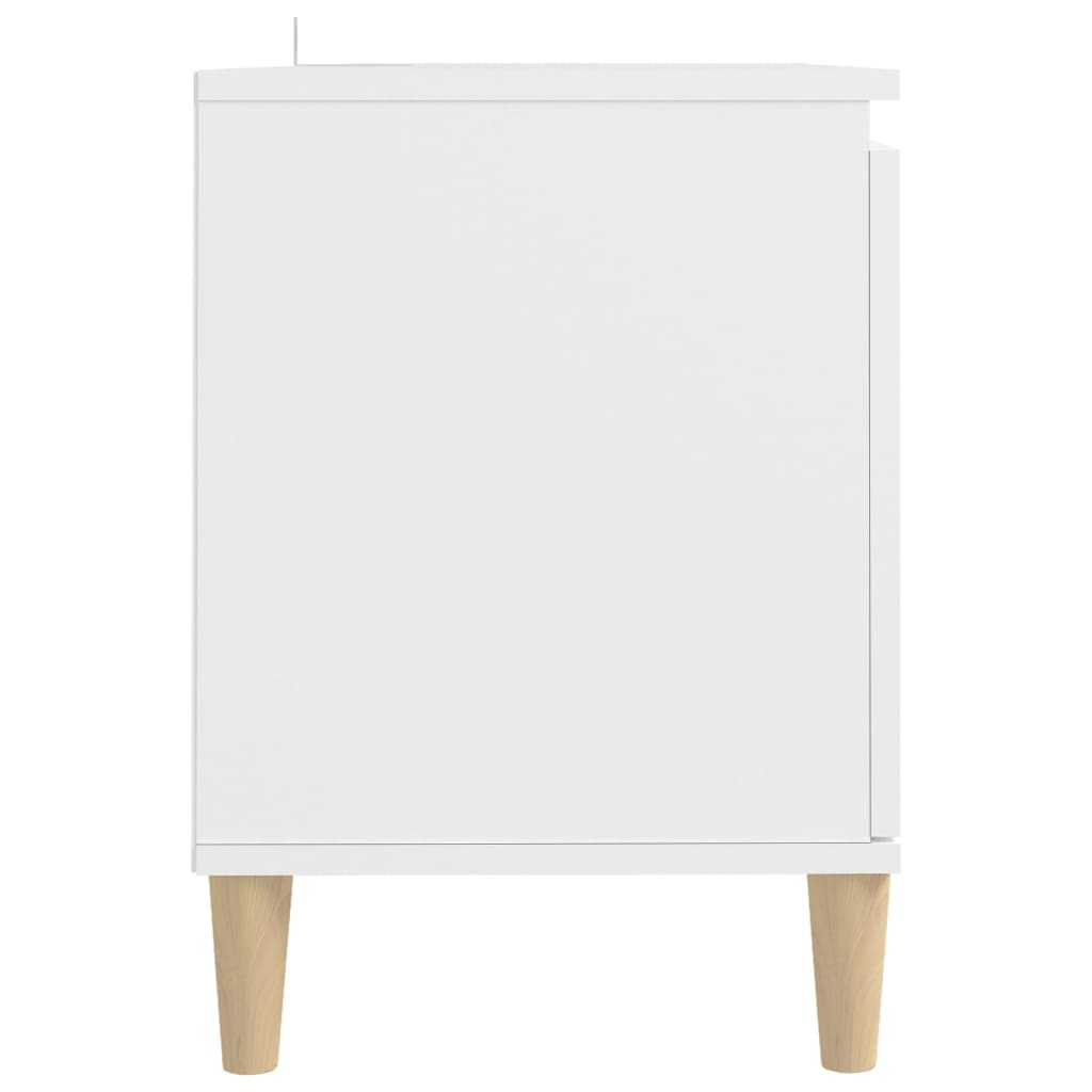TV-Schrank mit Massivholz-Beinen Weiß 103,5x30x50 cm - Pazzar.ch