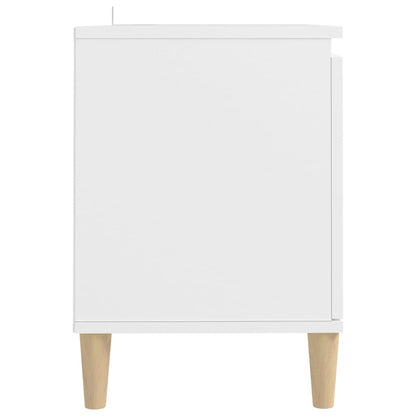 TV-Schrank mit Massivholz-Beinen Weiß 103,5x30x50 cm - Pazzar.ch