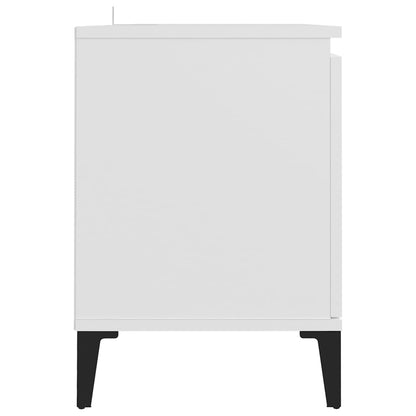 TV-Schrank mit Metallbeinen Weiß 103,5x35x50 cm - Pazzar.ch