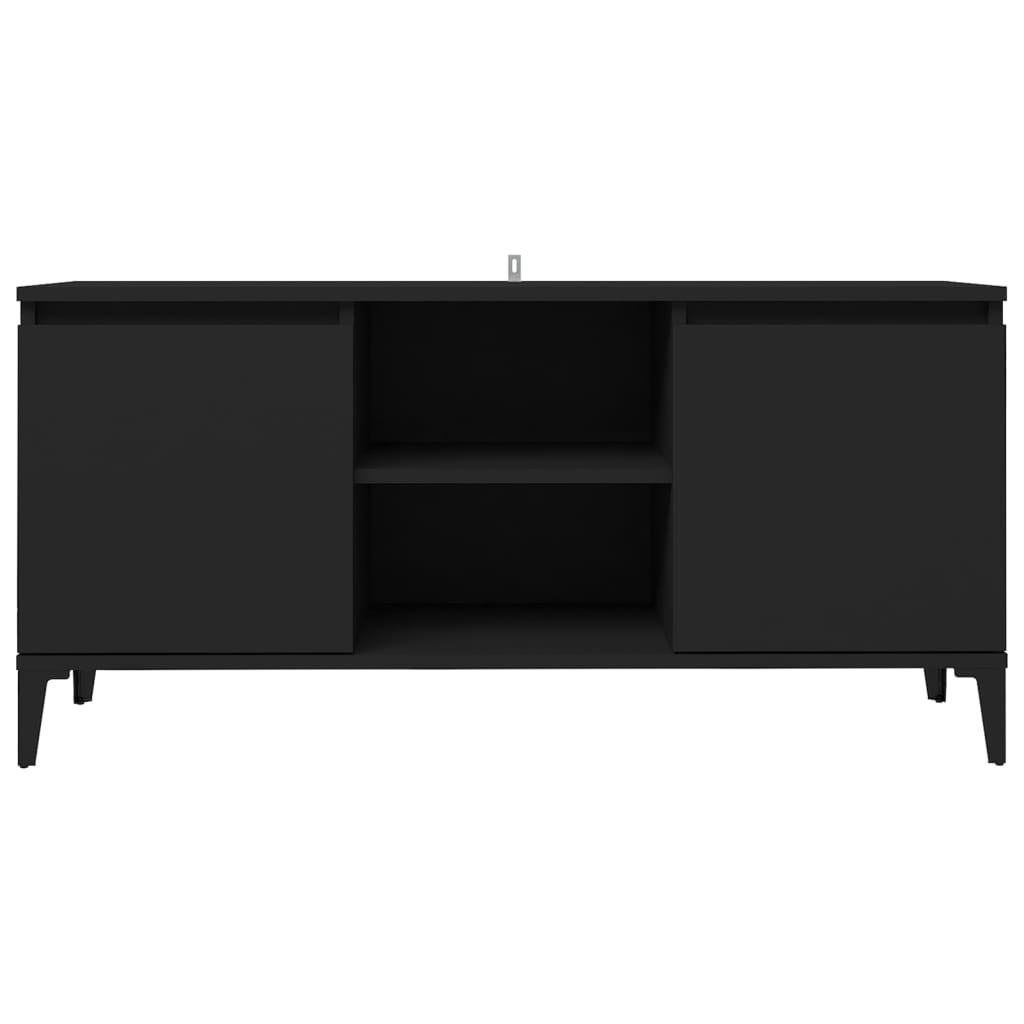 TV-Schrank mit Metallbeinen Schwarz 103,5x35x50 cm - Pazzar.ch