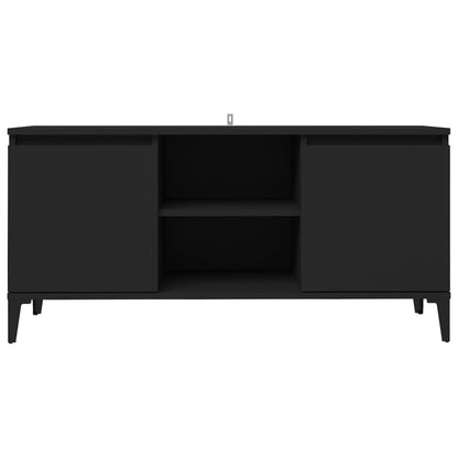TV-Schrank mit Metallbeinen Schwarz 103,5x35x50 cm - Pazzar.ch