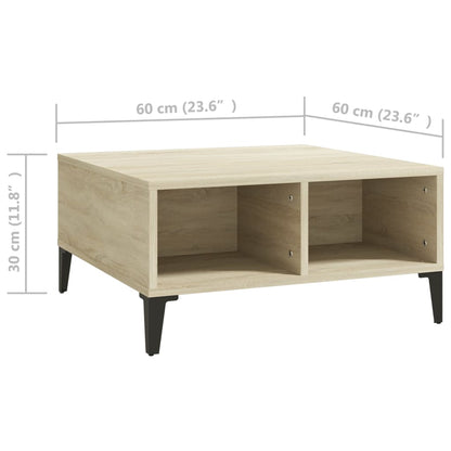 Couchtisch Sonoma-Eiche 60x60x30 cm Holzwerkstoff - Pazzar.ch