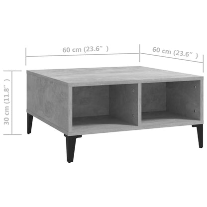 Couchtisch Betongrau 60x60x30 cm Holzwerkstoff - Pazzar.ch