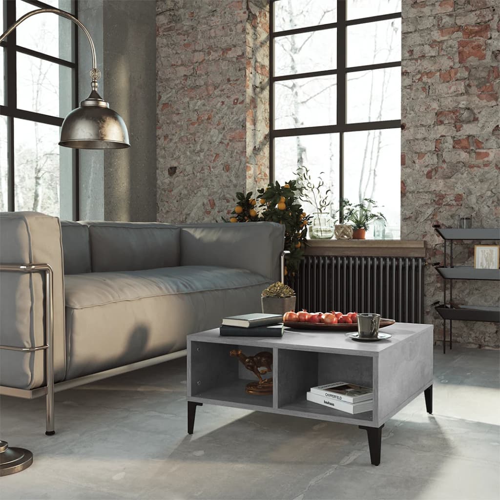Couchtisch Betongrau 60x60x30 cm Holzwerkstoff - Pazzar.ch