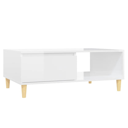 Couchtisch Hochglanz-Weiß 90x60x35 cm Holzwerkstoff - Pazzar.ch