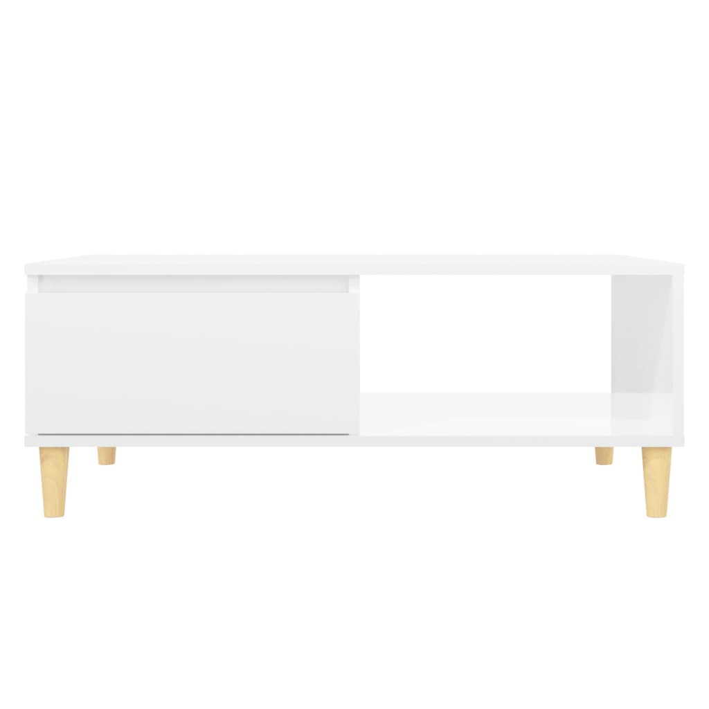 Couchtisch Hochglanz-Weiß 90x60x35 cm Holzwerkstoff - Pazzar.ch