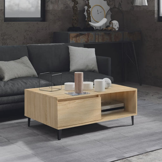 Couchtisch Sonoma-Eiche 90x60x35 cm Holzwerkstoff - Pazzar.ch