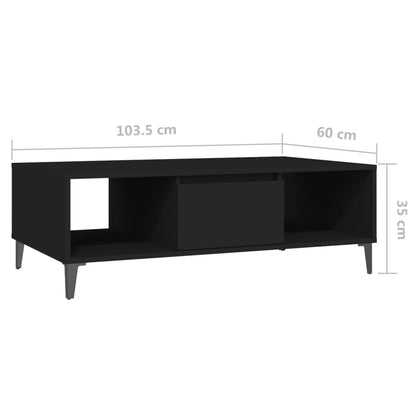 Couchtisch Schwarz 103,5x60x35 cm Holzwerkstoff - Pazzar.ch