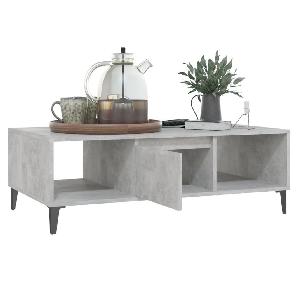 Couchtisch Betongrau 103,5x60x35 cm Holzwerkstoff - Pazzar.ch