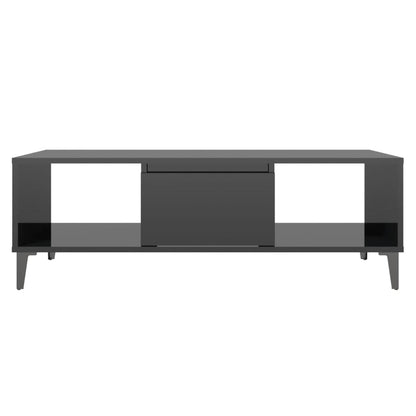 Couchtisch Hochglanz-Schwarz 103,5x60x35 cm Holzwerkstoff - Pazzar.ch
