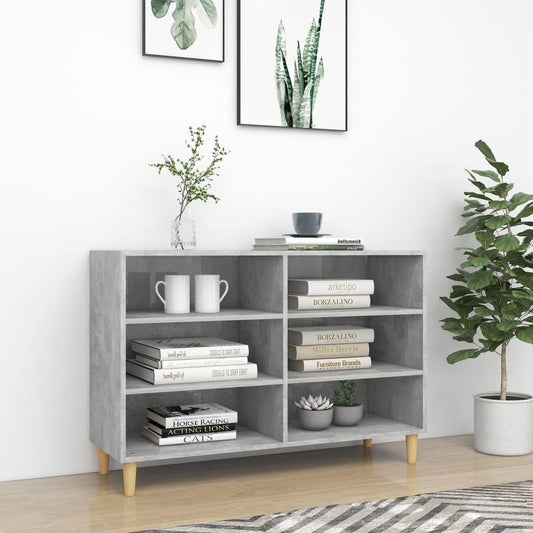 Sideboard Betongrau 103,5x35x70 cm Holzwerkstoff - Pazzar.ch