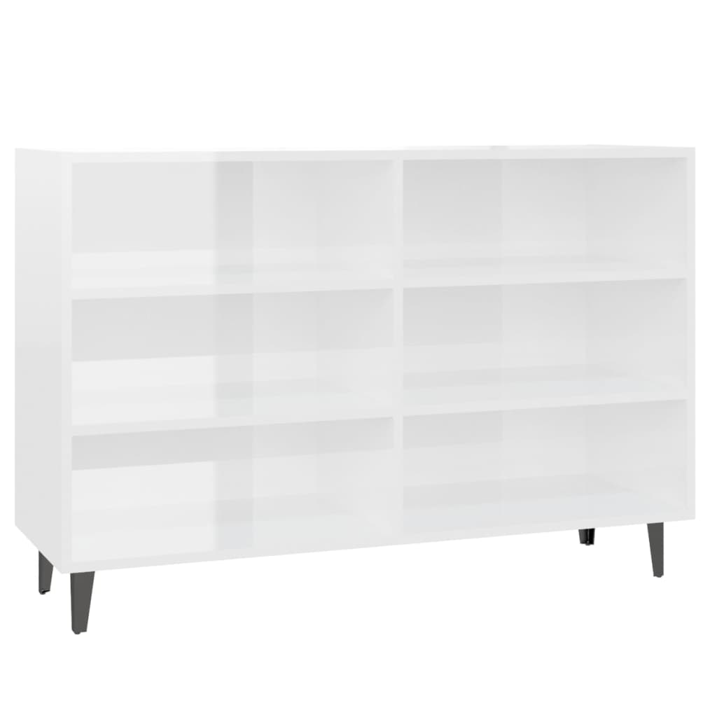 Sideboard Hochglanz-Weiß 103,5x35x70 cm Holzwerkstoff - Pazzar.ch