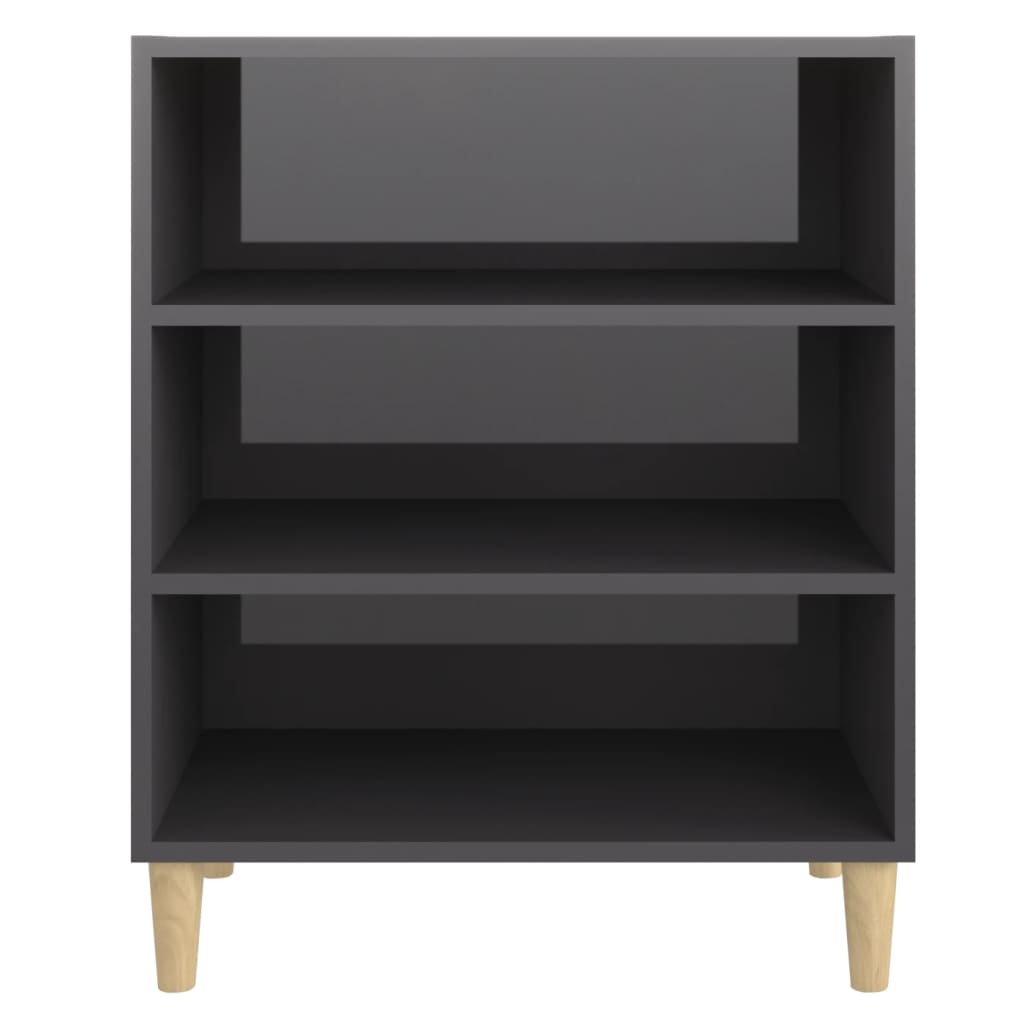 Sideboard Hochglanz-Grau 57x35x70 cm Holzwerkstoff - Pazzar.ch