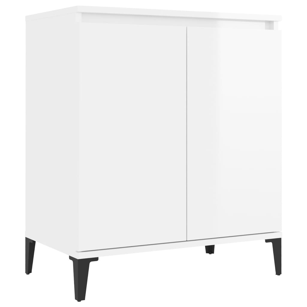 Sideboard Hochglanz-Weiß 60x35x70 cm Holzwerkstoff