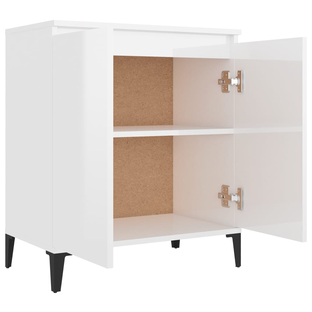 Sideboard Hochglanz-Weiß 60x35x70 cm Holzwerkstoff - Pazzar.ch