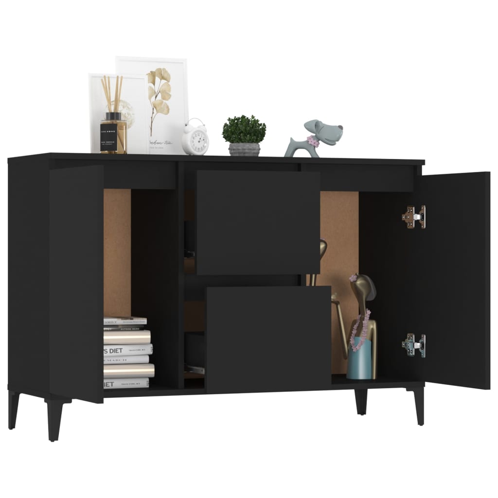 Sideboard Schwarz 104x35x70 cm Holzwerkstoff - Pazzar.ch