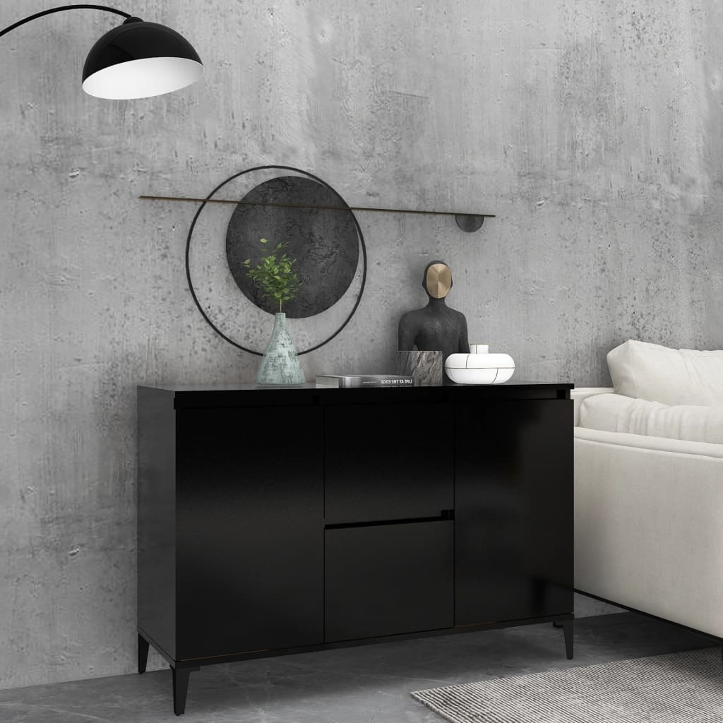 Sideboard Schwarz 104x35x70 cm Holzwerkstoff - Pazzar.ch