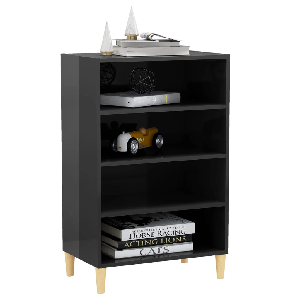 Sideboard Hochglanz-Grau 57x35x90 cm Holzwerkstoff - Pazzar.ch