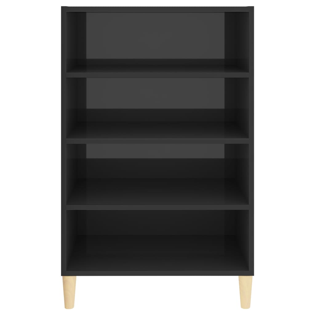 Sideboard Hochglanz-Grau 57x35x90 cm Holzwerkstoff - Pazzar.ch