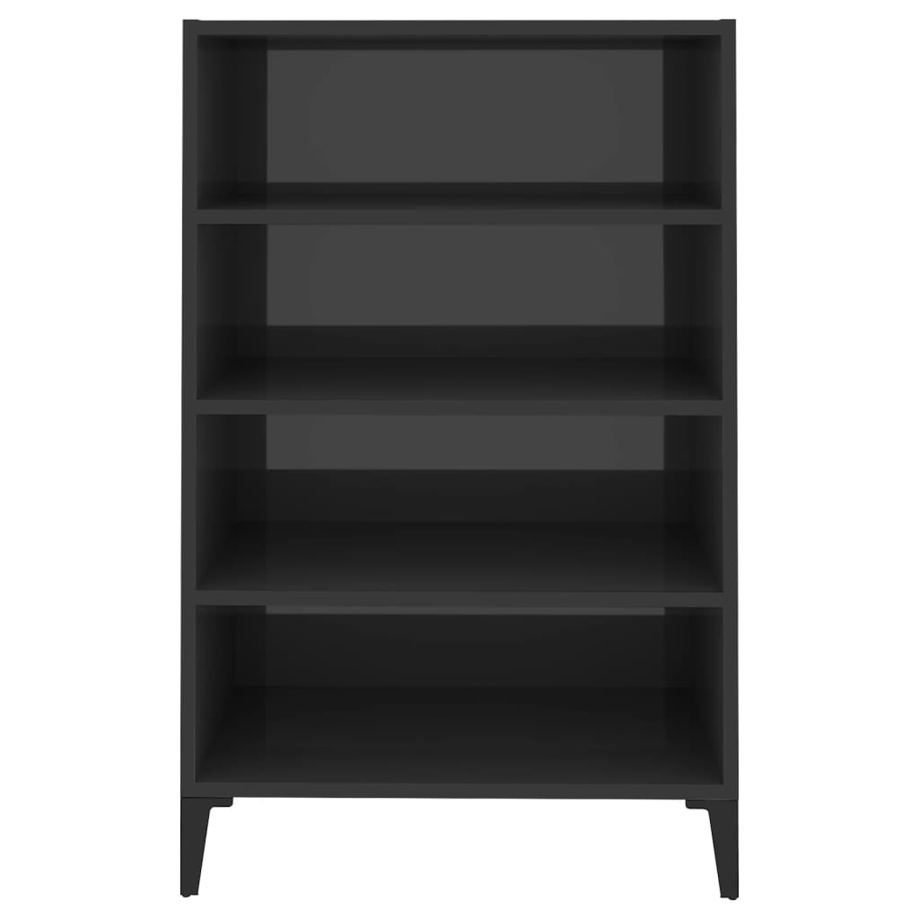 Sideboard Hochglanz-Grau 57x35x90 cm Holzwerkstoff