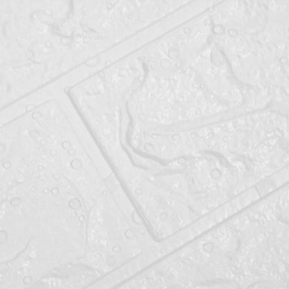 3D Tapete Ziegelstein Selbstklebend 10 Stk. Weiß - Pazzar.ch
