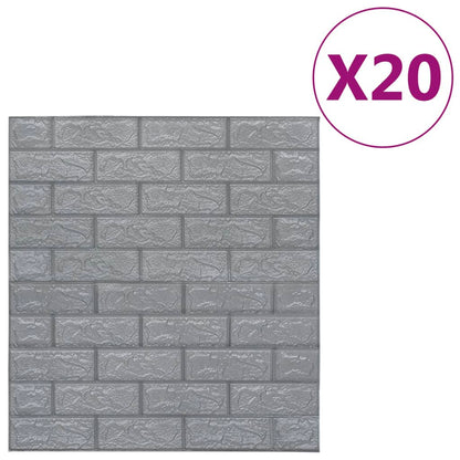 3D Tapete Ziegelstein Selbstklebend 20 Stk. Anthrazit - Pazzar.ch
