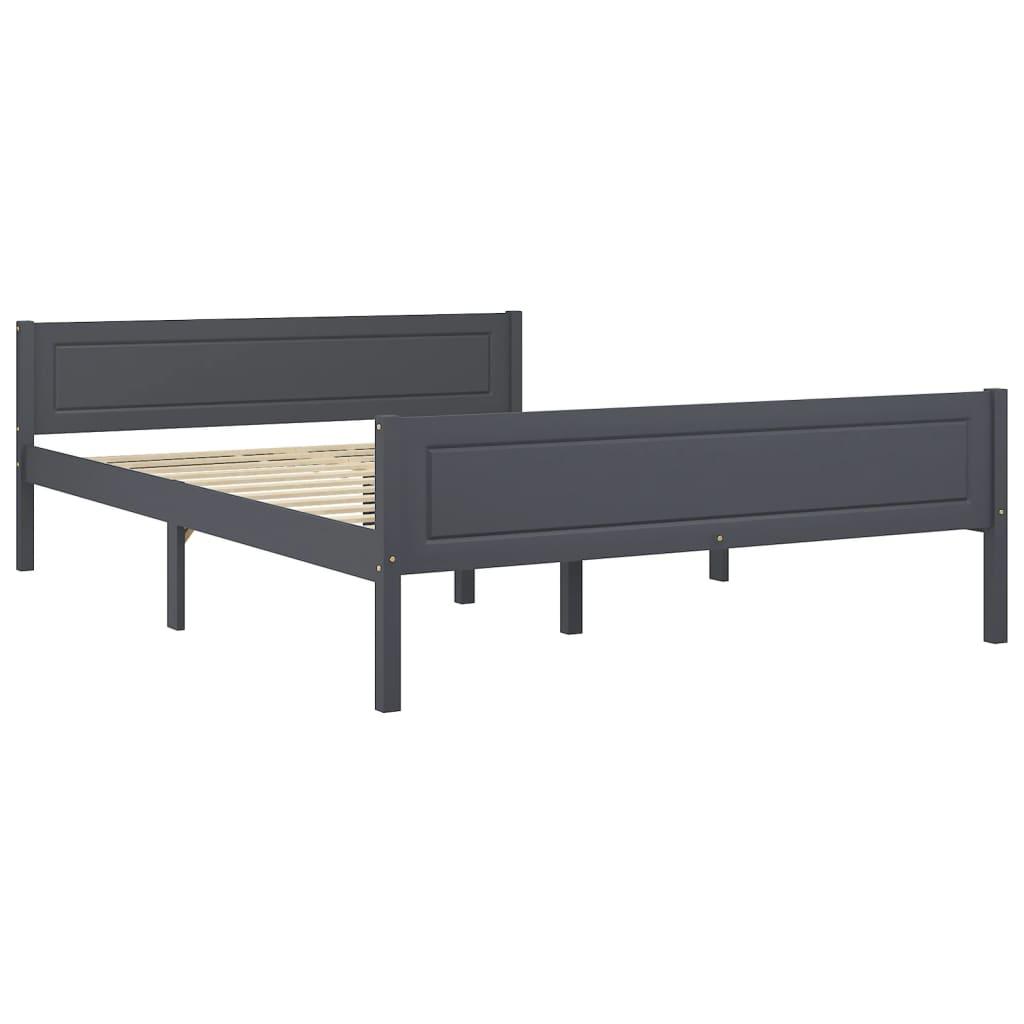 Massivholzbett Kiefer Grau 120x200 cm