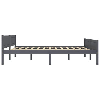 Massivholzbett Kiefer Grau 180x200 cm - Pazzar.ch