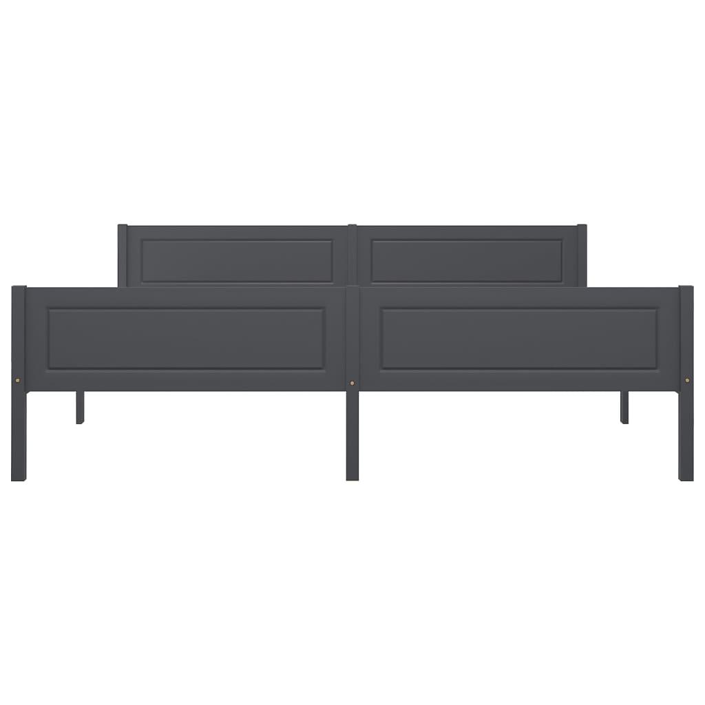 Massivholzbett Kiefer Grau 180x200 cm