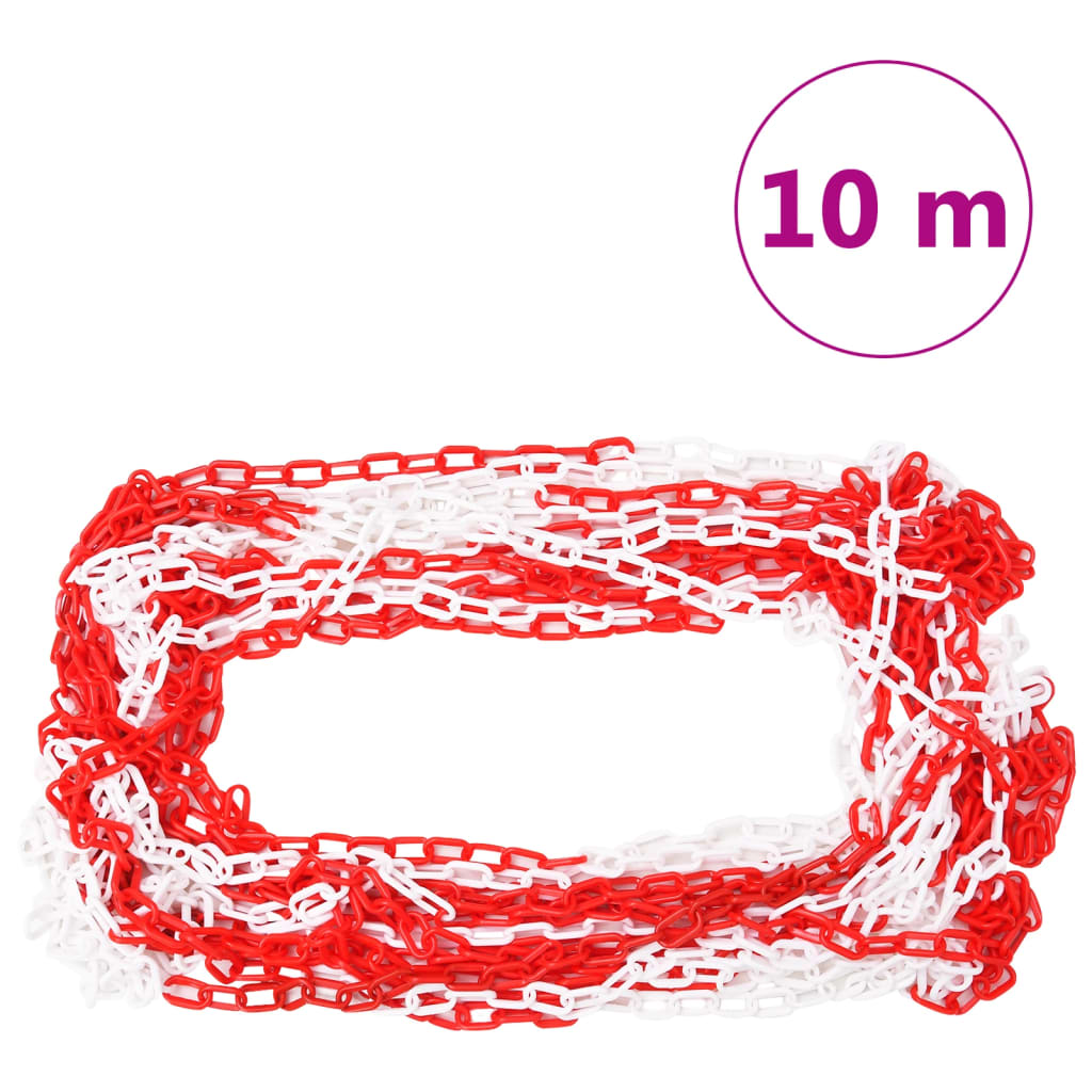 Leitkegel-Set mit 10 m Kette Rot und Weiß - Pazzar.ch