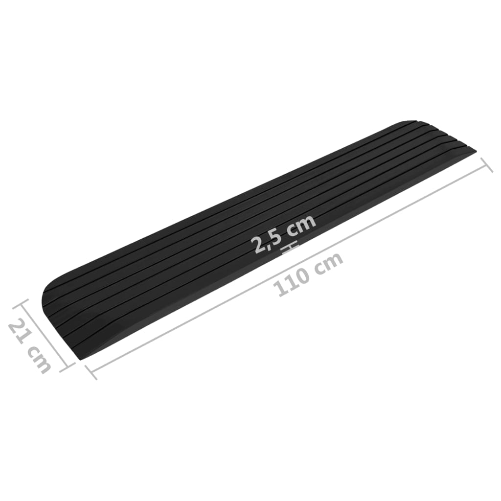 Schwellenrampen 2 Stk. 110x21x2,5 cm Gummi - Pazzar.ch