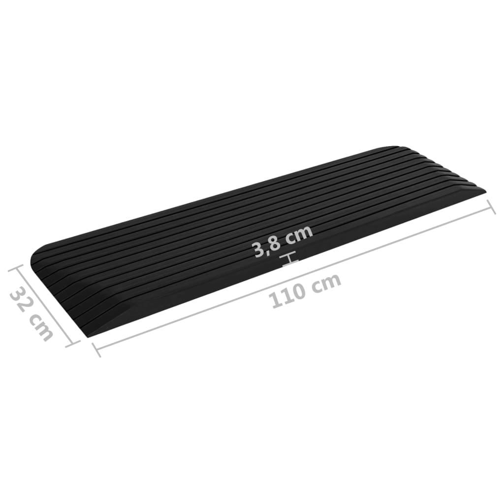 Schwellenrampen 2 Stk. 110x32x3,8 cm Gummi - Pazzar.ch