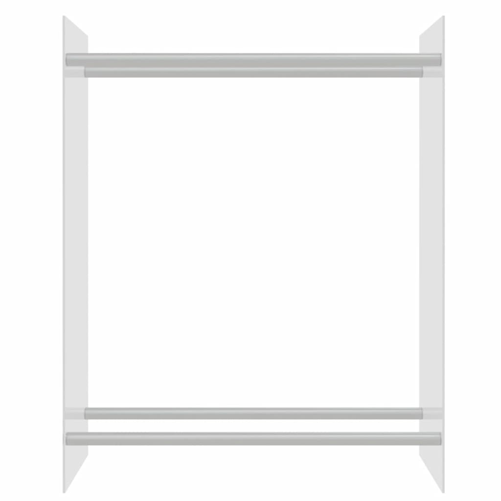 Brennholzregal Transparent 80x35x100 cm Hartglas