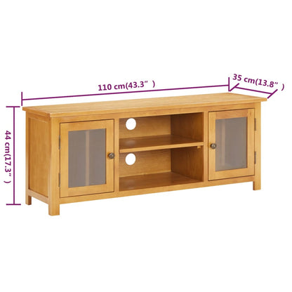 TV-Schrank 110x35x44 cm Massivholz Eiche - Pazzar.ch