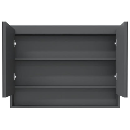Spiegelschrank fürs Bad 80x15x60 cm MDF Grau - Pazzar.ch