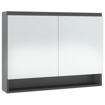 Spiegelschrank fürs Bad 80x15x60 cm MDF Grau - Pazzar.ch