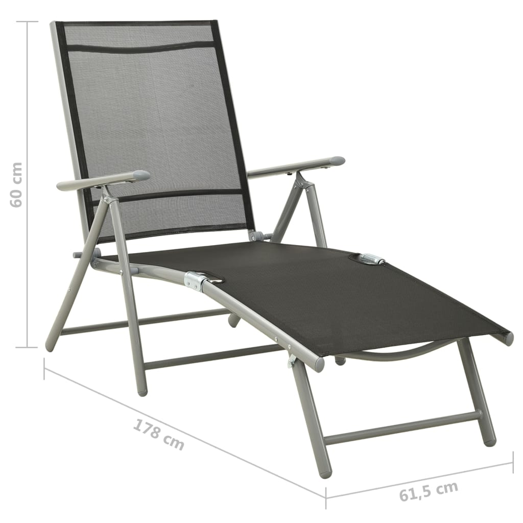 9-tlg. Garten-Lounge-Set Schwarz und Silbern - Pazzar.ch