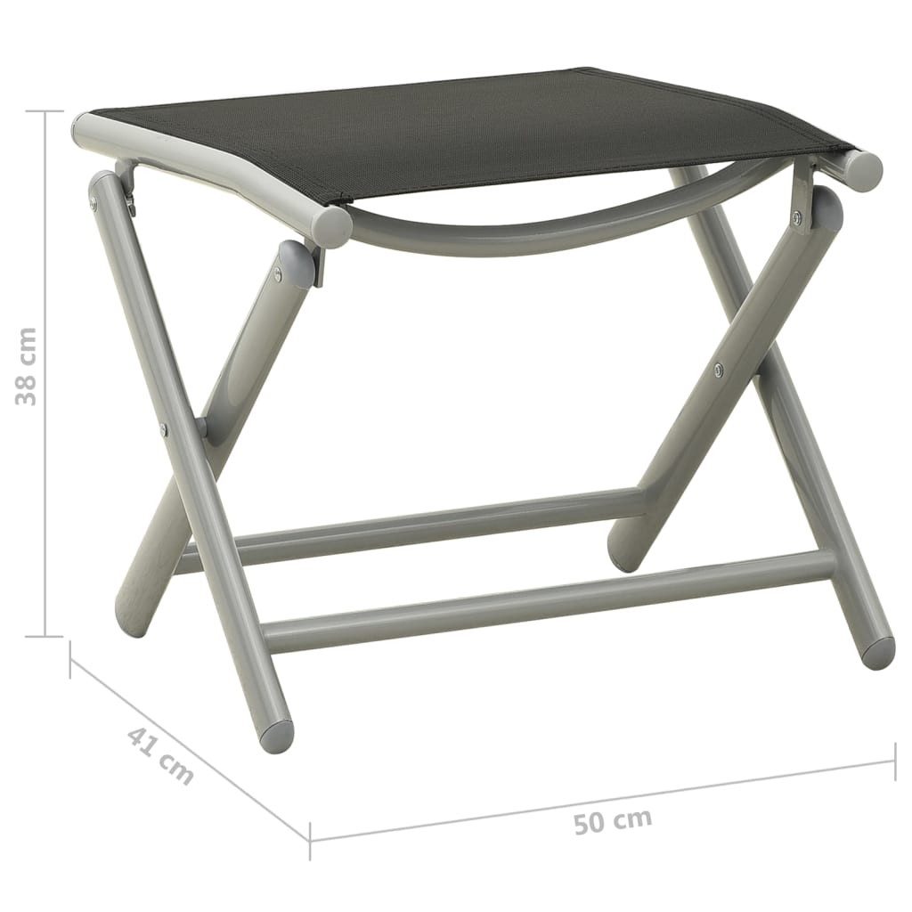 9-tlg. Garten-Lounge-Set Schwarz und Silbern - Pazzar.ch