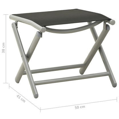 9-tlg. Garten-Lounge-Set Schwarz und Silbern - Pazzar.ch