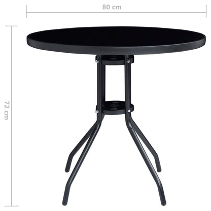 5-tlg. Bistro-Set Schwarz und Anthrazit - Pazzar.ch