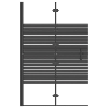 Faltbare Duschkabine ESG 80x140 cm Schwarz - Pazzar.ch