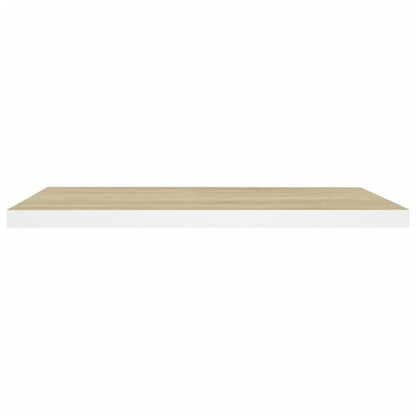 Schweberegale 4 Stk. Eichen-Optik und Weiß 80x23,5x3,8 cm MDF - Pazzar.ch