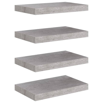 Schweberegale 4 Stk. Betongrau 40x23x3,8 cm MDF - Pazzar.ch