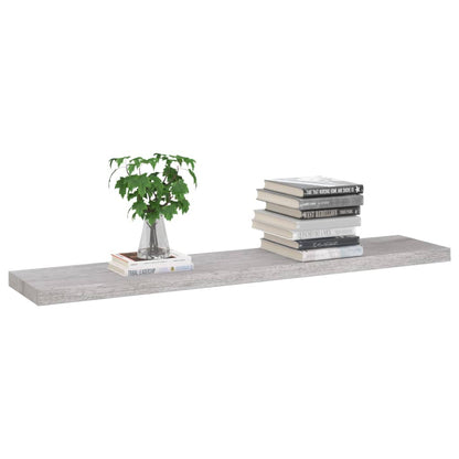 Schweberegale 4 Stk. Betongrau 120x23,5x3,8 cm MDF - Pazzar.ch