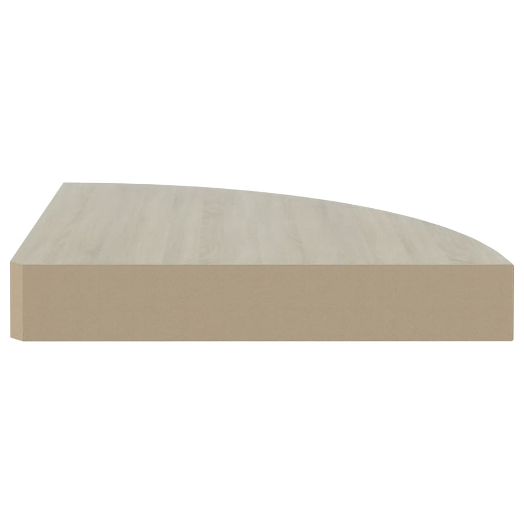 Eck-Schweberegale 4 Stk. Eichen-Optik und Weiß 35x35x3,8 cm MDF - Pazzar.ch