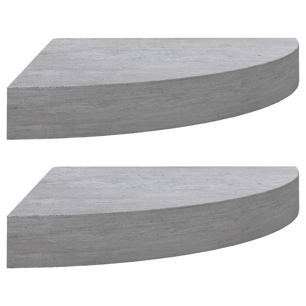 Eck-Schweberegale 2 Stk. Betongrau 35x35x3,8 cm MDF - Pazzar.ch