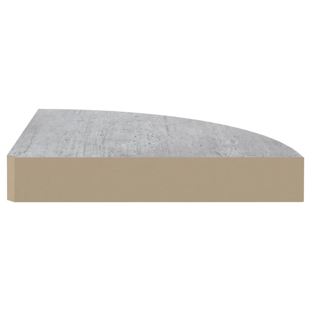 Eck-Schweberegale 4 Stk. Betongrau 35x35x3,8 cm MDF - Pazzar.ch