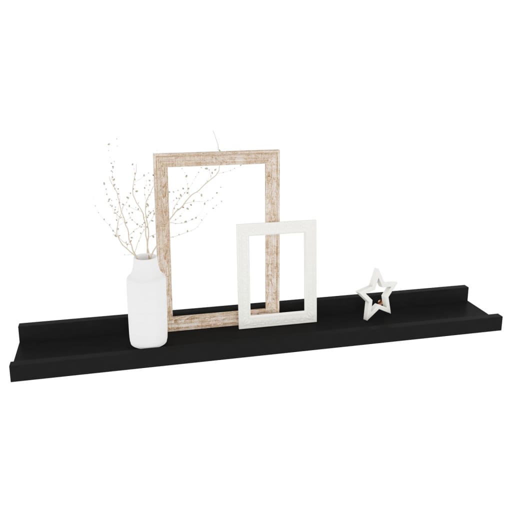 Wandregale 4 Stk. Schwarz 60x9x3 cm - Pazzar.ch