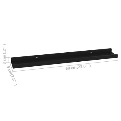 Wandregale 4 Stk. Schwarz 60x9x3 cm - Pazzar.ch