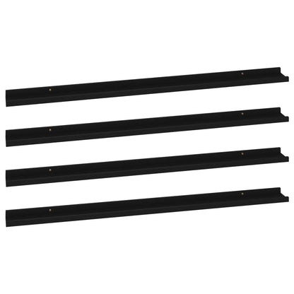 Wandregale 4 Stk. Schwarz 115x9x3 cm - Pazzar.ch
